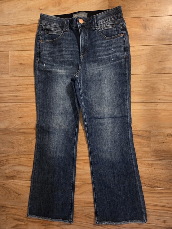 Democracy Denim - Democracy Ab Technology Womens Size‎ 6 Med Wash Bootcut Raw Hem Jeans